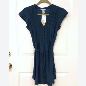 H&M Navy Blue Button Dress NWT